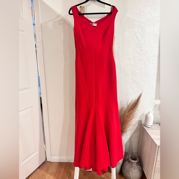 La Petite Robe di Chiara Boni Red Whitney Gown Maxi Dress in Size 48 - Picture 4 of 10